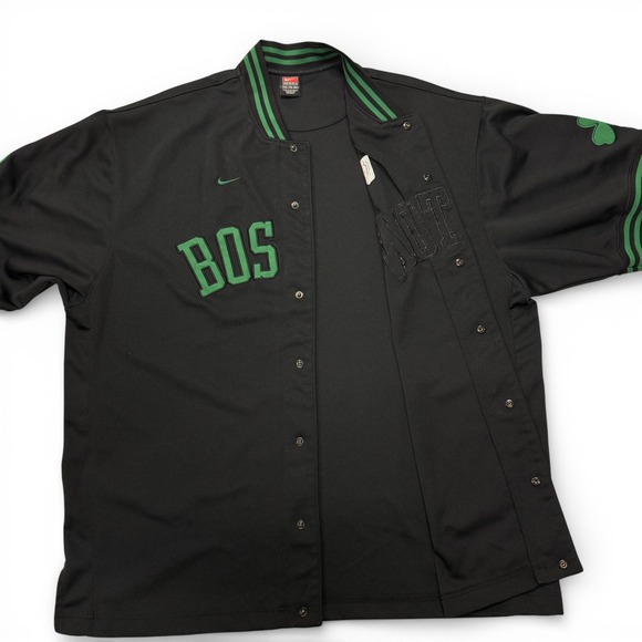 Vintage Nike Boston Celtics Shooting Shirt NBA Warm Up Jersey Black Mens XXL - Picture 11 of 12